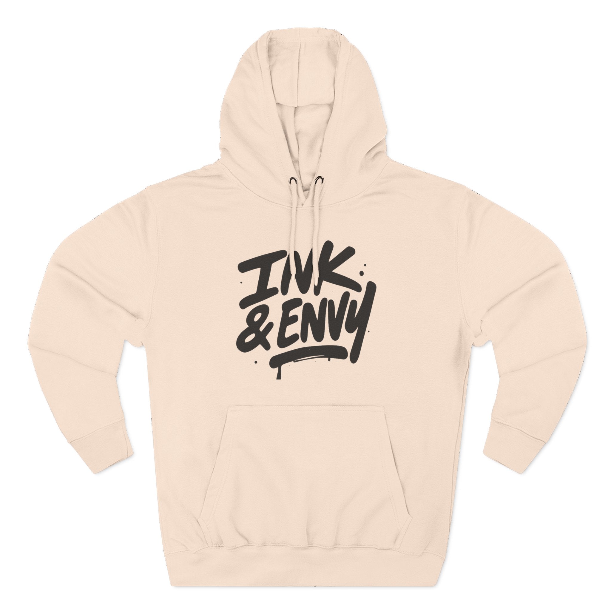 Stylish Fleece Hoodie with Ink & Envy Design, Cozy Streetwear, Gift for Him/Her/Friends, Casual Wear, Trendy Apparel