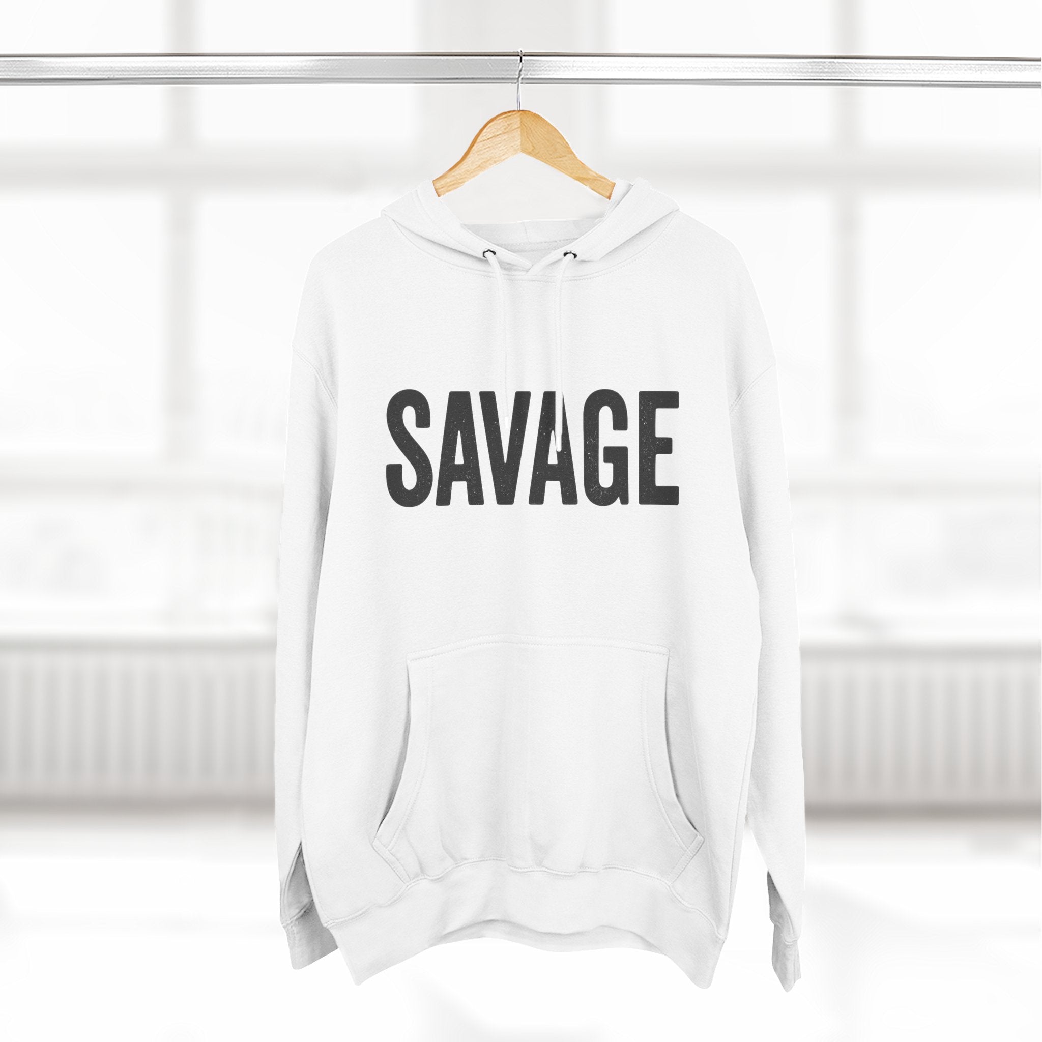 Savage Three-Panel Fleece Hoodie | Trendy Streetwear, Cozy Loungewear, Gift for Her, Unisex Fashion, Casual Outfit