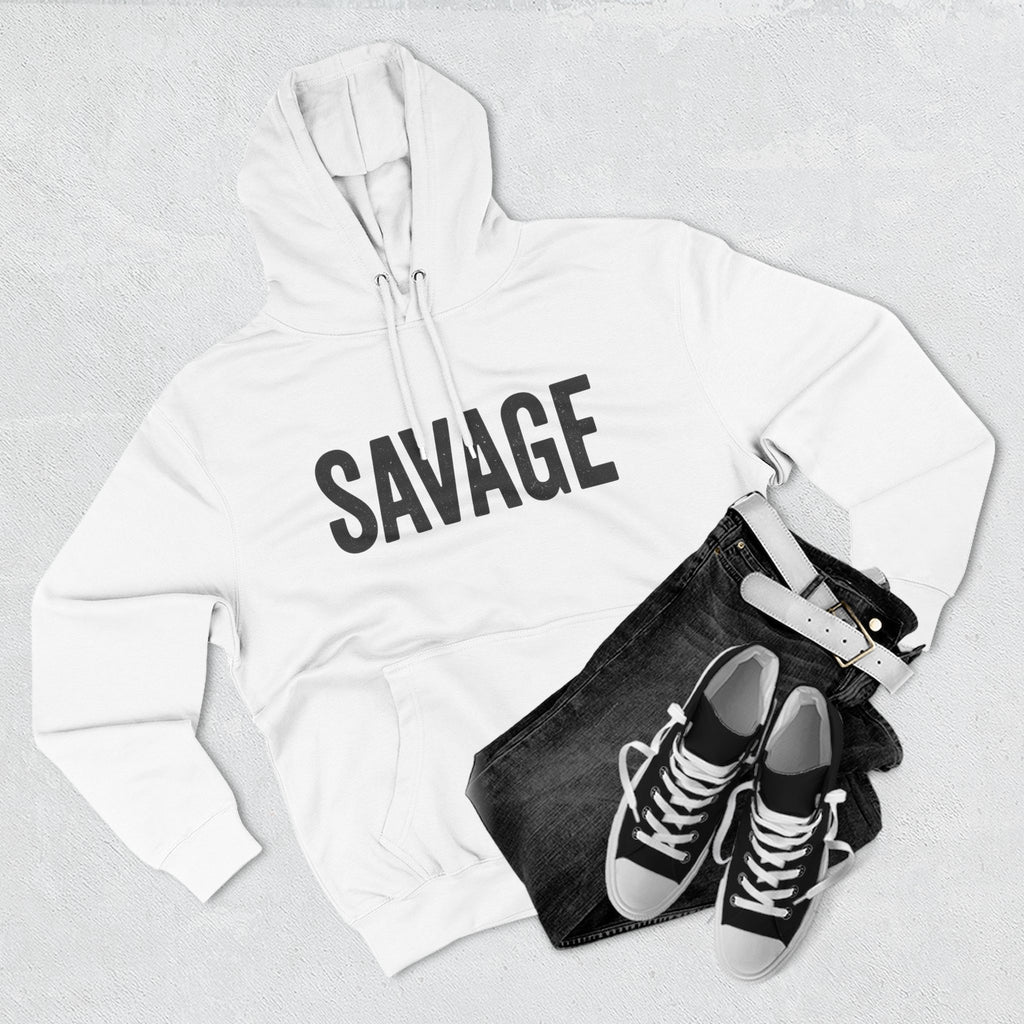 Savage Three-Panel Fleece Hoodie | Trendy Streetwear, Cozy Loungewear, Gift for Her, Unisex Fashion, Casual Outfit