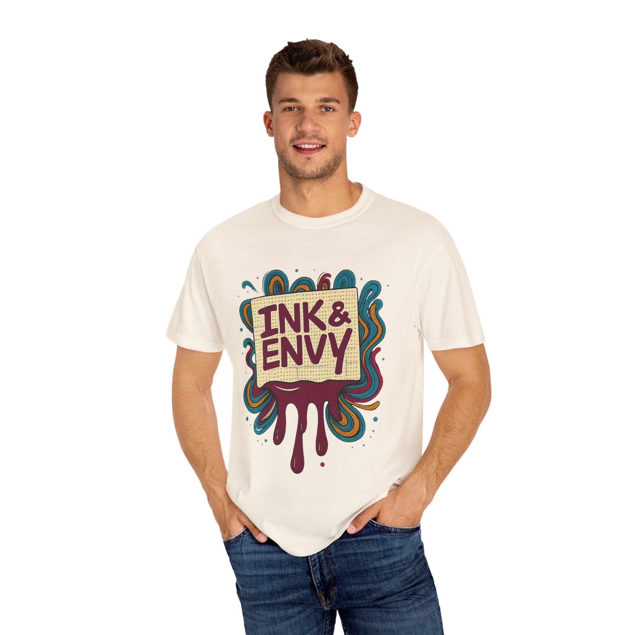 Ink & Envy T-Shirt | Colorful Graphic Tee, Unisex Apparel, Artistic Gift, Casual Wear, Creative Expression