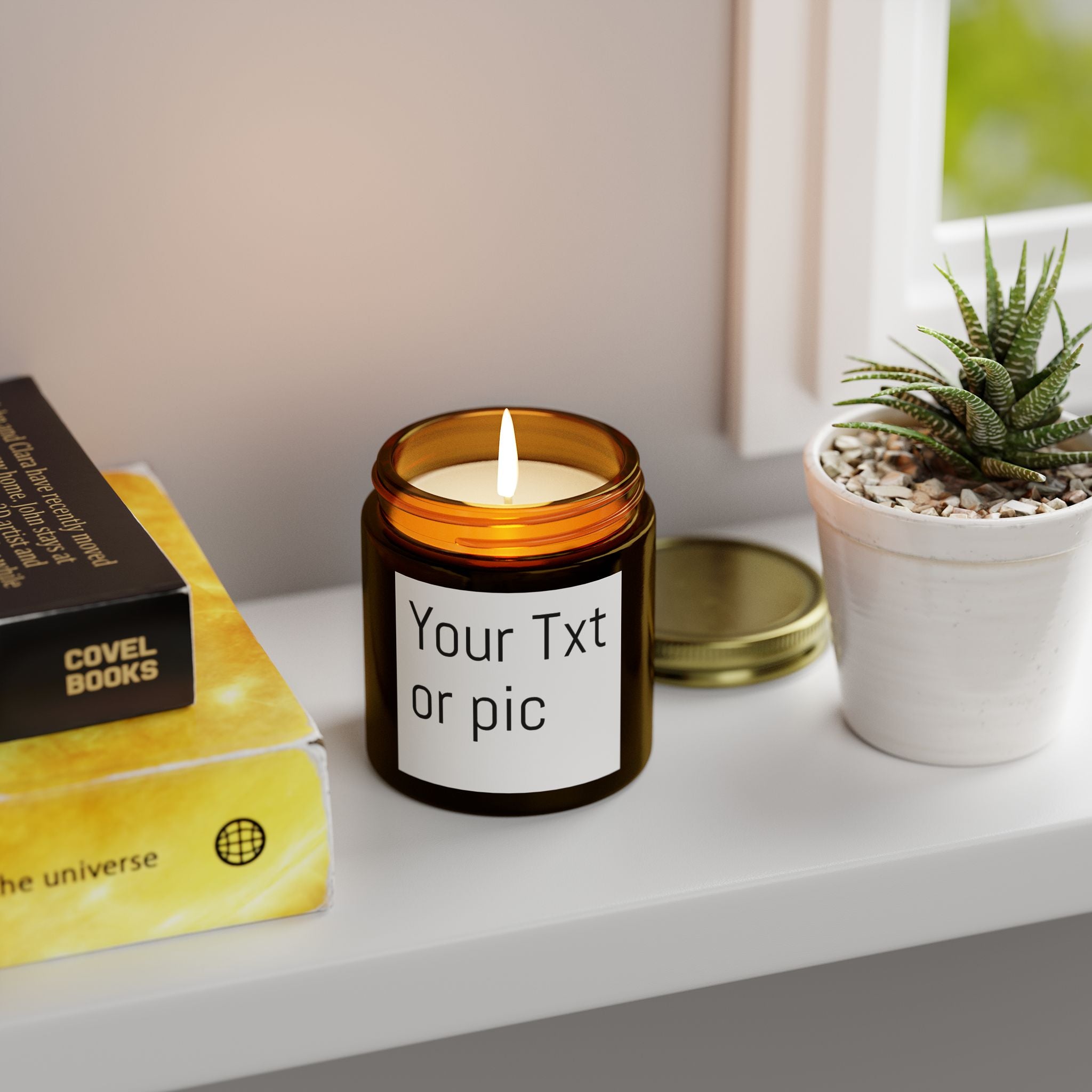 Coconut Apricot Scented Candle | Customizable Candle Gift, Relaxing Aromatherapy, Home Decor, Birthday Gift, Self-Care Essentials
