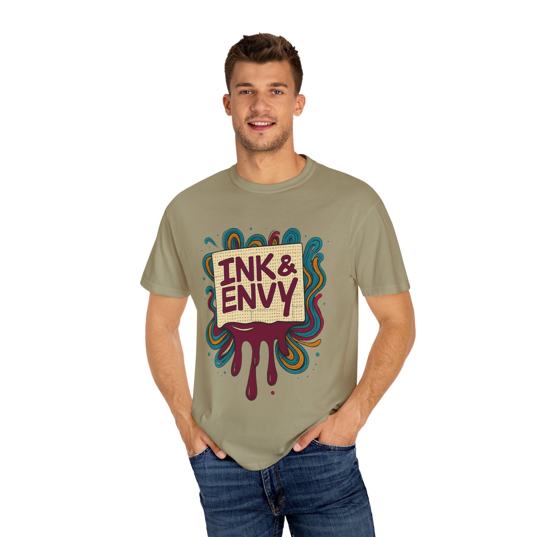 Ink & Envy T-Shirt | Colorful Graphic Tee, Unisex Apparel, Artistic Gift, Casual Wear, Creative Expression