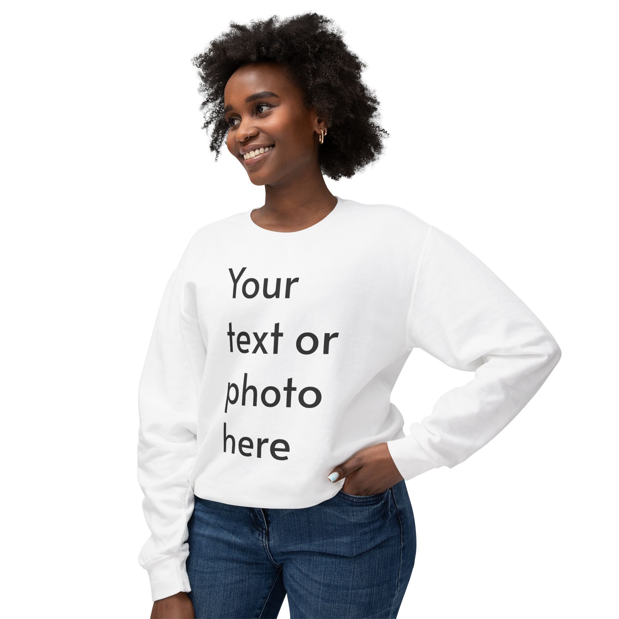 Customizable Unisex Lightweight Crewneck Sweatshirt for All Occasions, Perfect for Gifts, Personalization, Casual Wear, Cozy Comfort, [...]