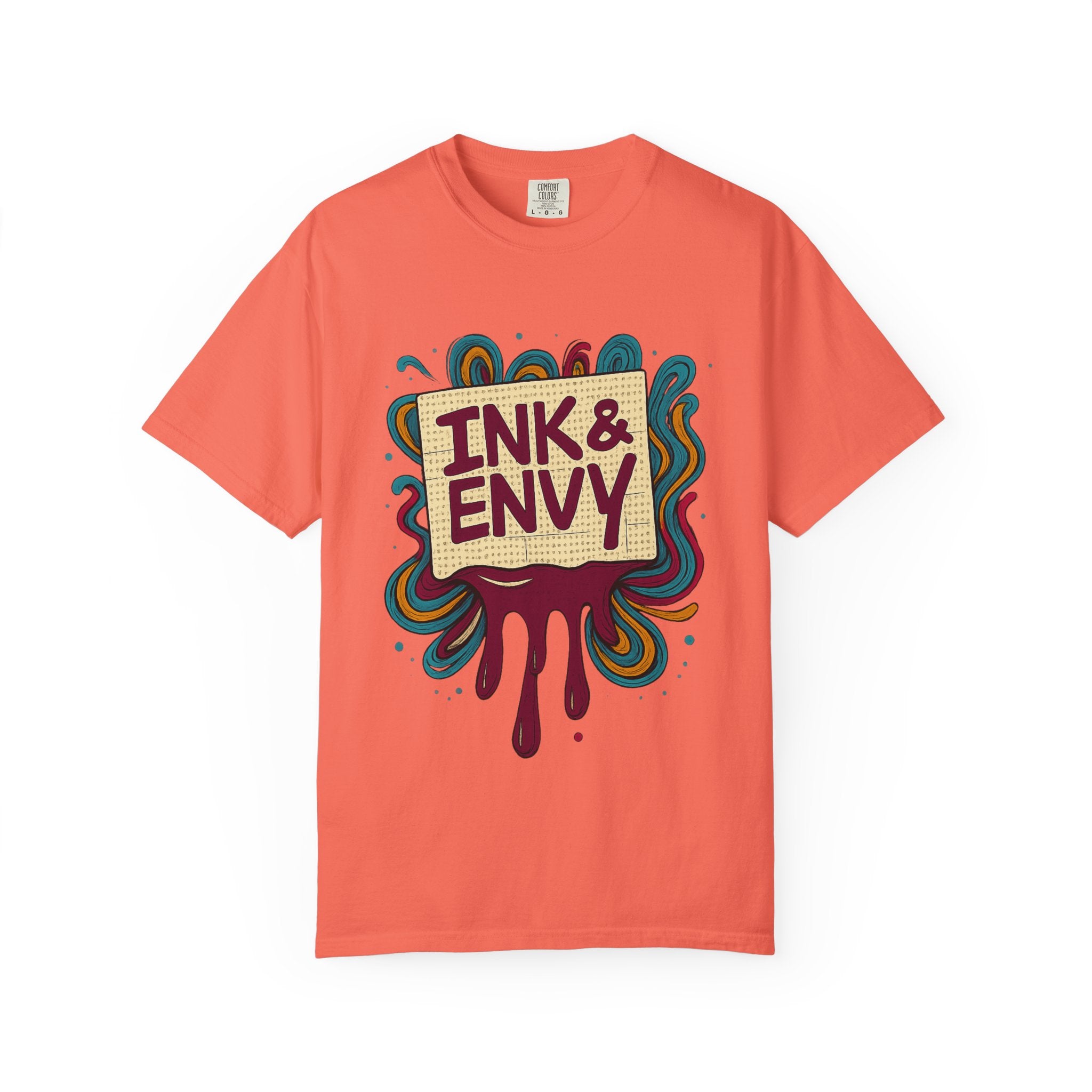 Ink & Envy T-Shirt | Colorful Graphic Tee, Unisex Apparel, Artistic Gift, Casual Wear, Creative Expression