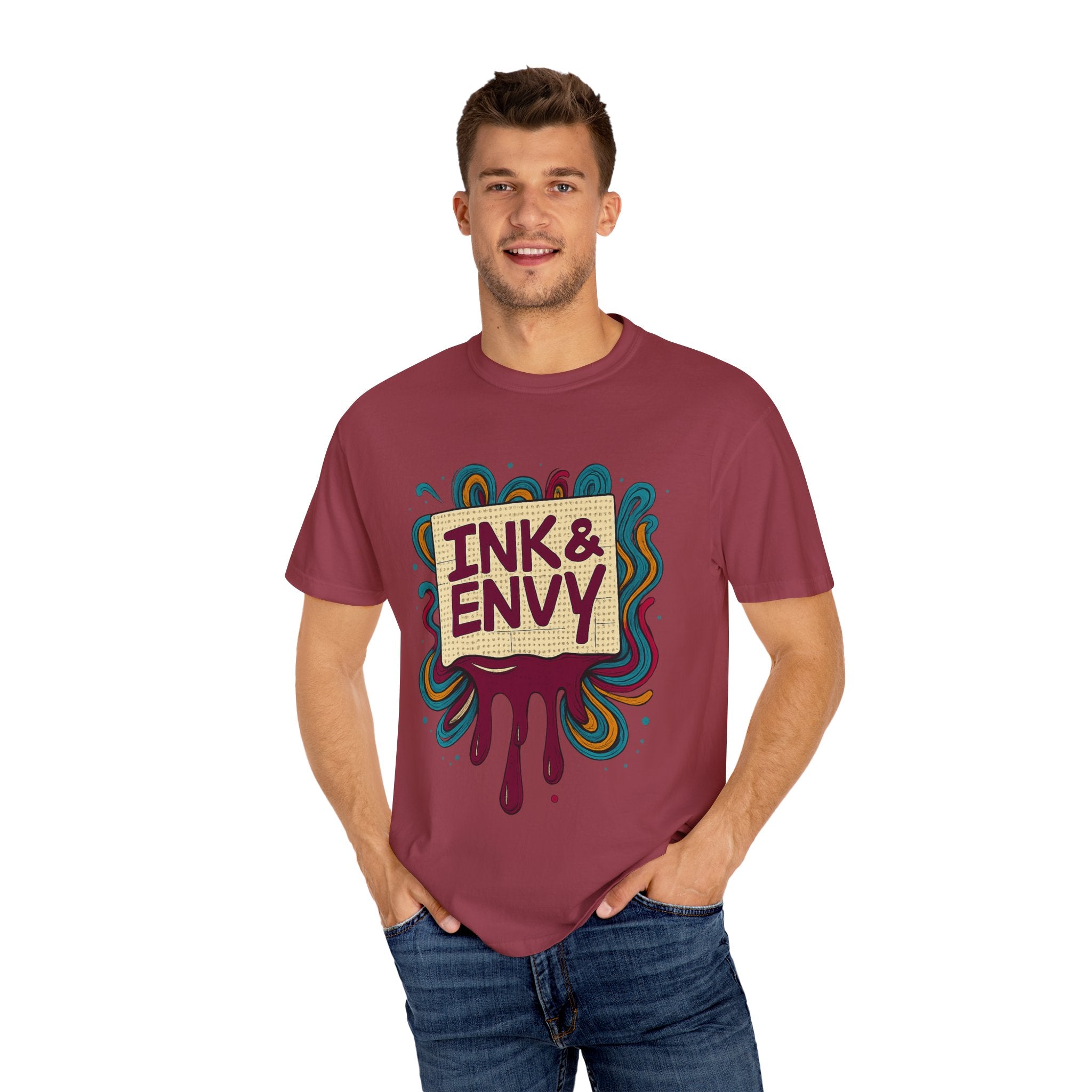 Ink & Envy T-Shirt | Colorful Graphic Tee, Unisex Apparel, Artistic Gift, Casual Wear, Creative Expression