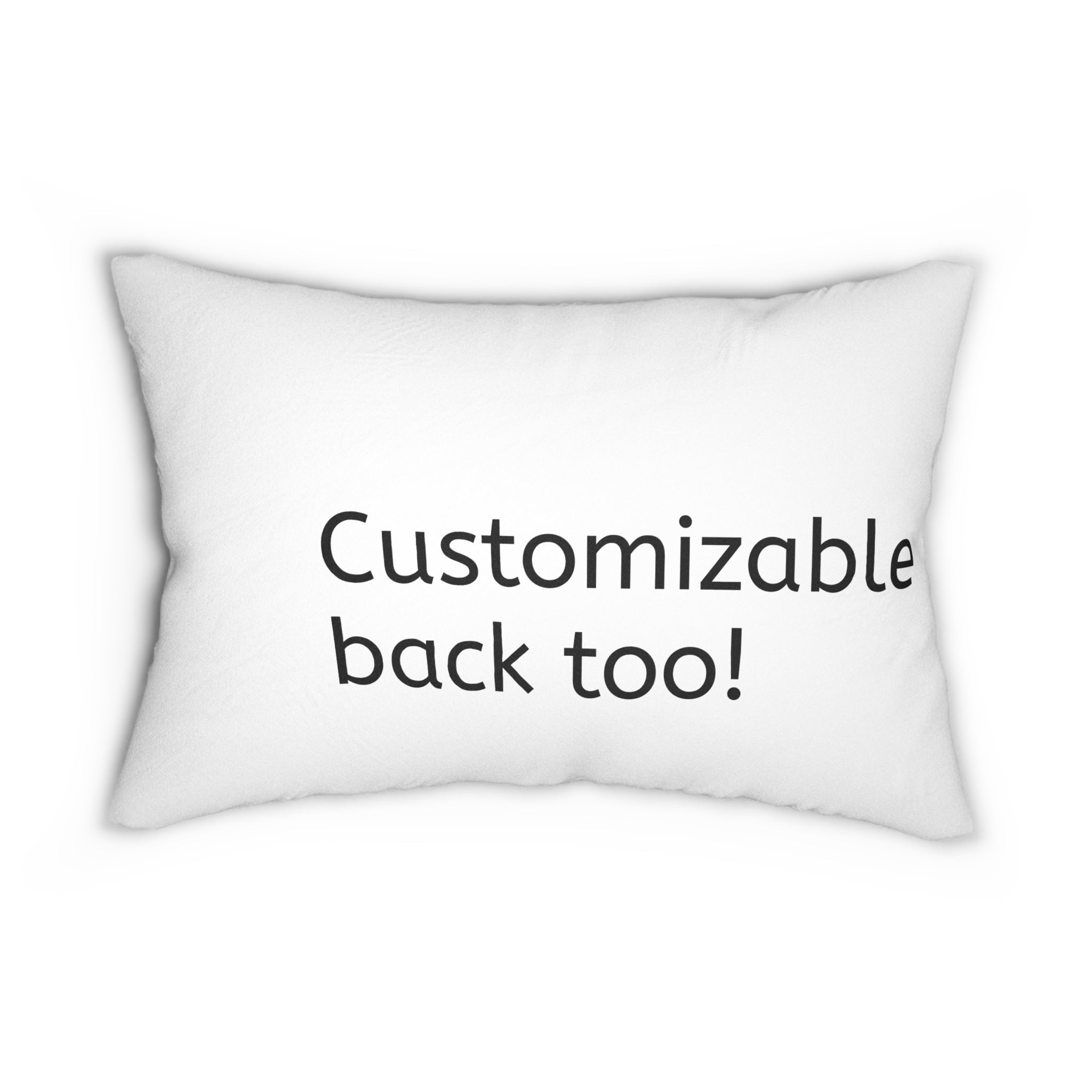 Custom Spun Polyester Lumbar Pillow, Personalized Throw Pillow, Home Decor, Wedding Gift, Custom Text Pillow, Cozy Gift Idea