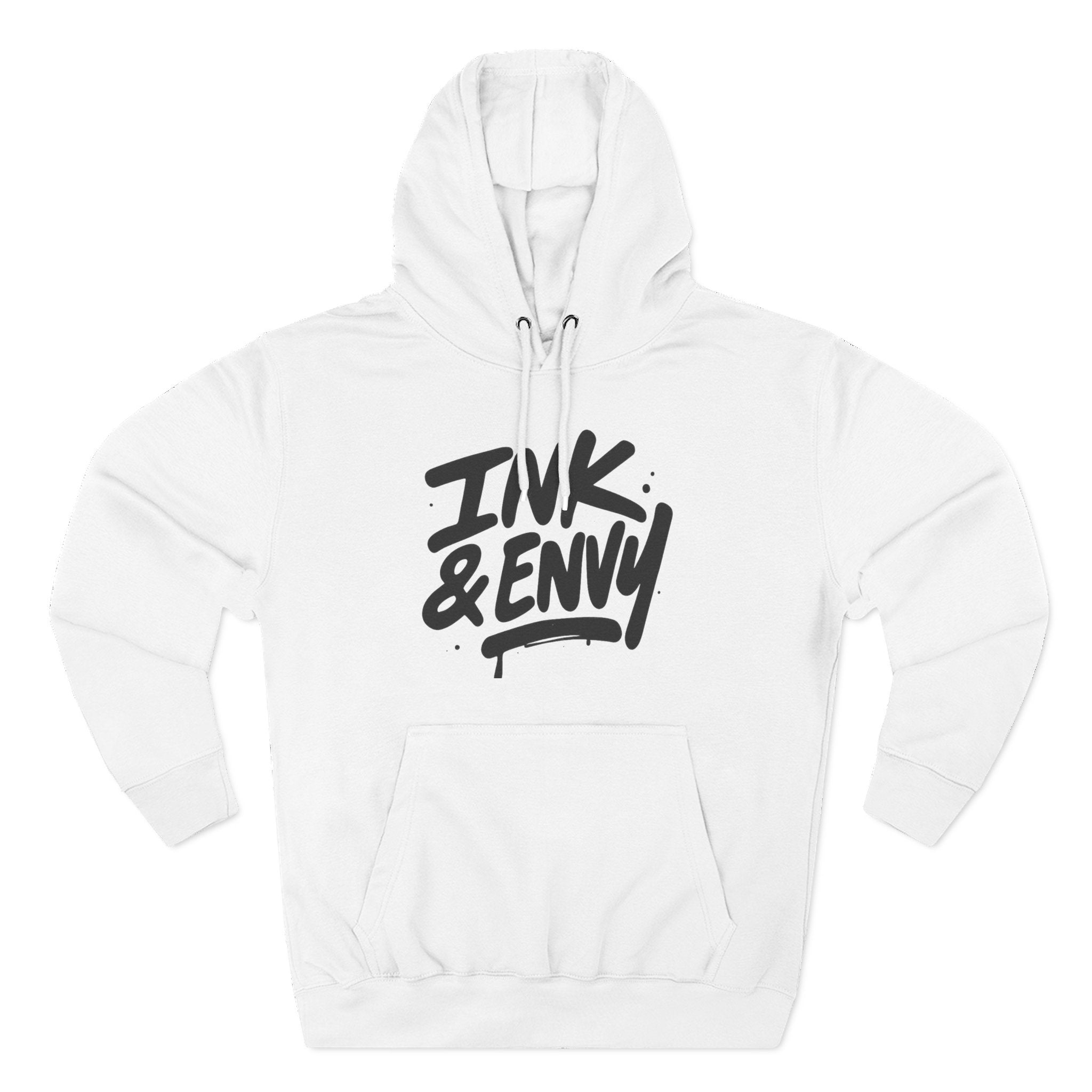 Stylish Fleece Hoodie with Ink & Envy Design, Cozy Streetwear, Gift for Him/Her/Friends, Casual Wear, Trendy Apparel