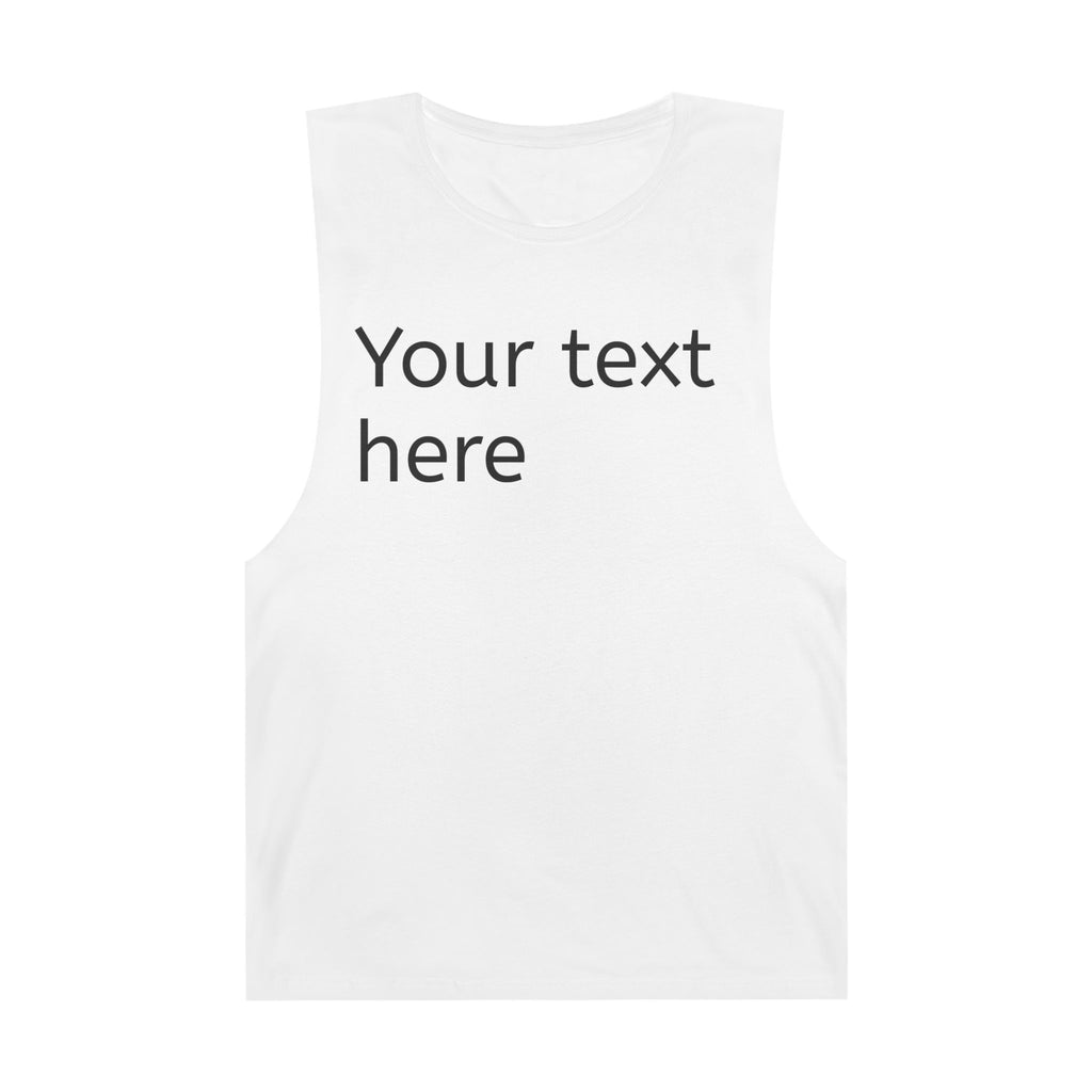 Customizable Unisex Barnard Tank, Personalized Sleeveless Shirt, Casual Summer Wear, Gift for Friends, Custom Text Tank Top