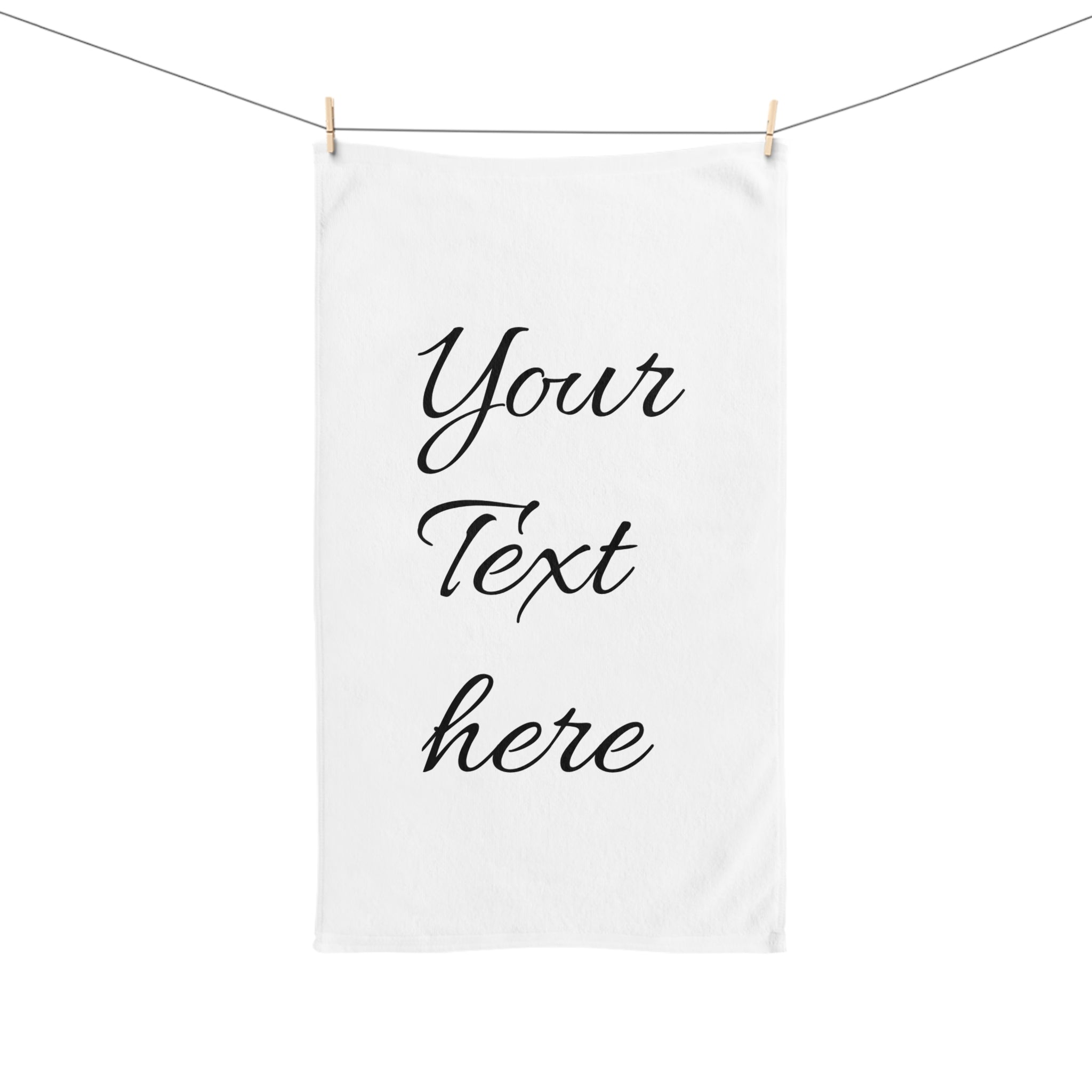 Personalized Hand Towel, Custom Text Towel, Elegant Bathroom Decor, Gift for Any Occasion, Monogrammed Towel