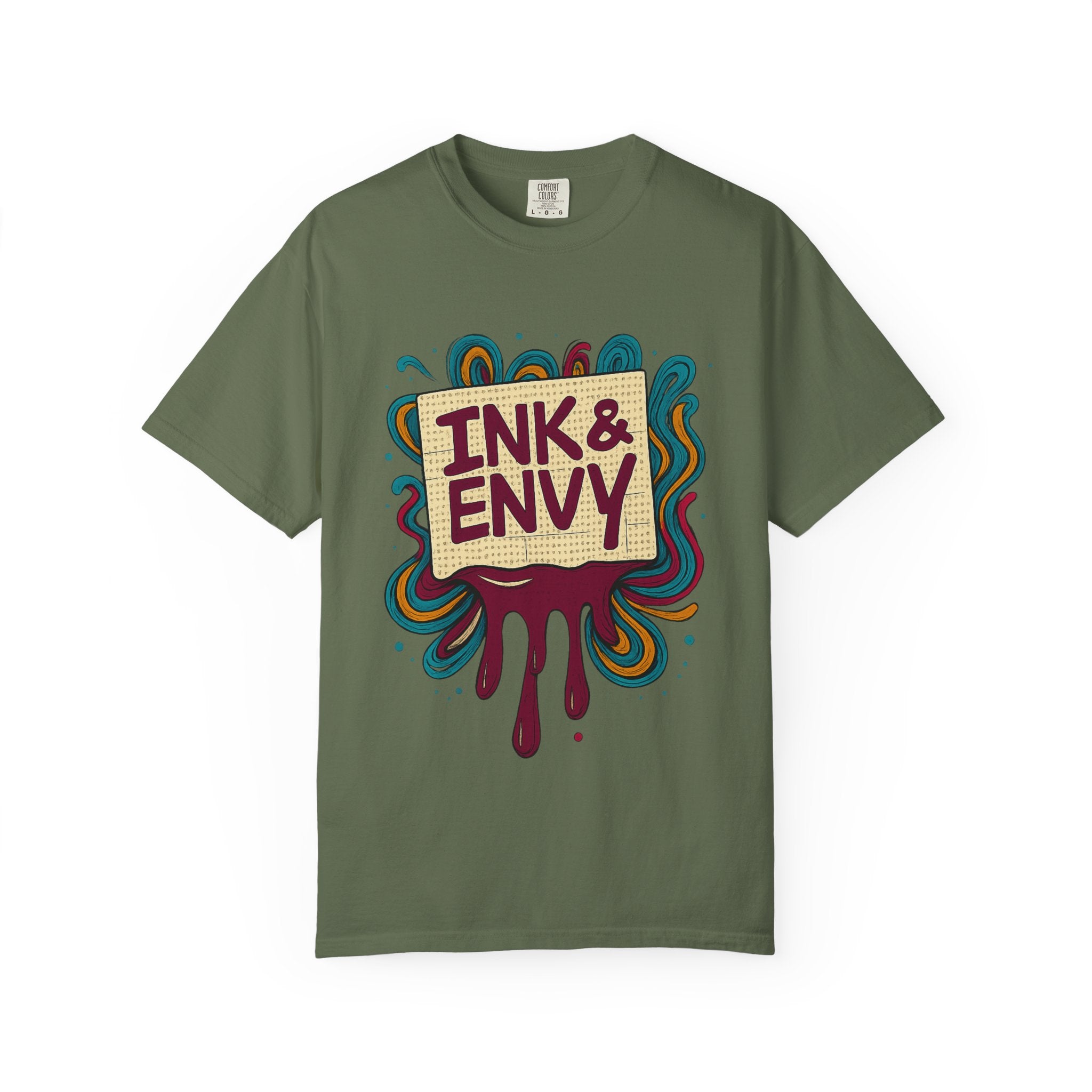 Ink & Envy T-Shirt | Colorful Graphic Tee, Unisex Apparel, Artistic Gift, Casual Wear, Creative Expression