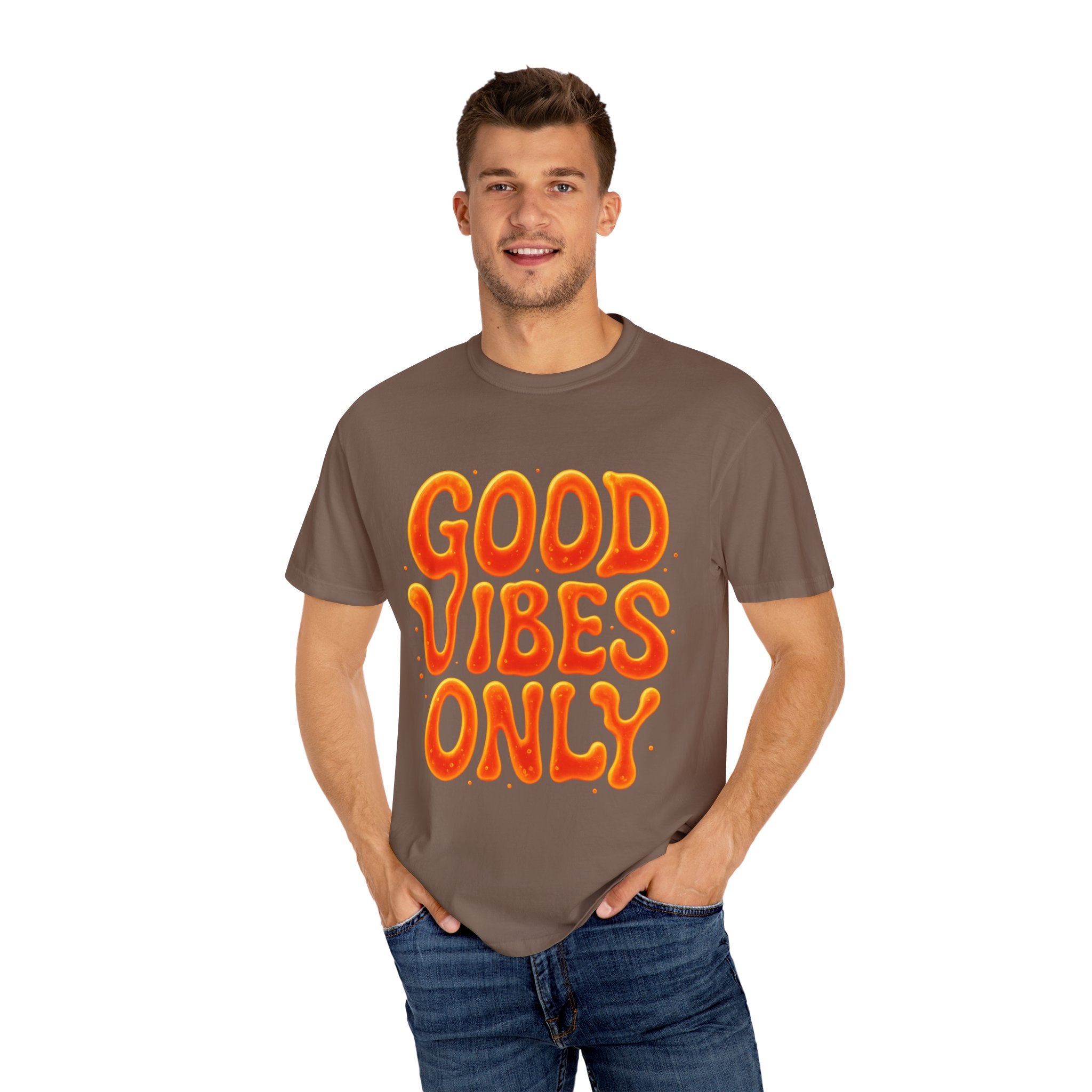 Good Vibes Only Unisex Garment-Dyed T-Shirt, Casual Wear, Positive Energy, Gift for Friends, Summer Wardrobe, Festival Apparel