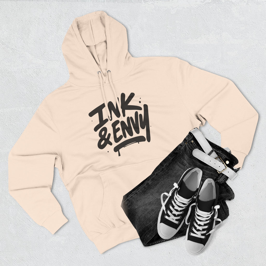 Stylish Fleece Hoodie with Ink & Envy Design, Cozy Streetwear, Gift for Him/Her/Friends, Casual Wear, Trendy Apparel