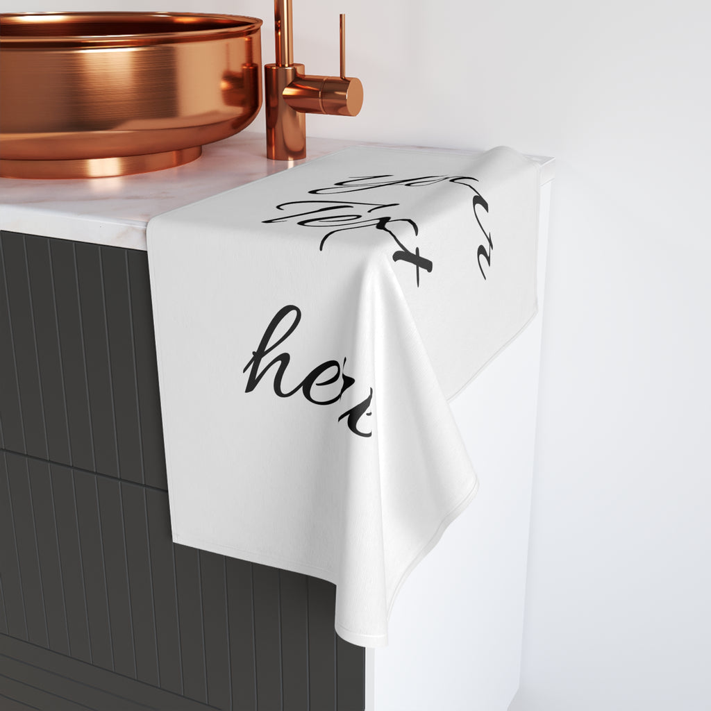 Personalized Hand Towel, Custom Text Towel, Elegant Bathroom Decor, Gift for Any Occasion, Monogrammed Towel