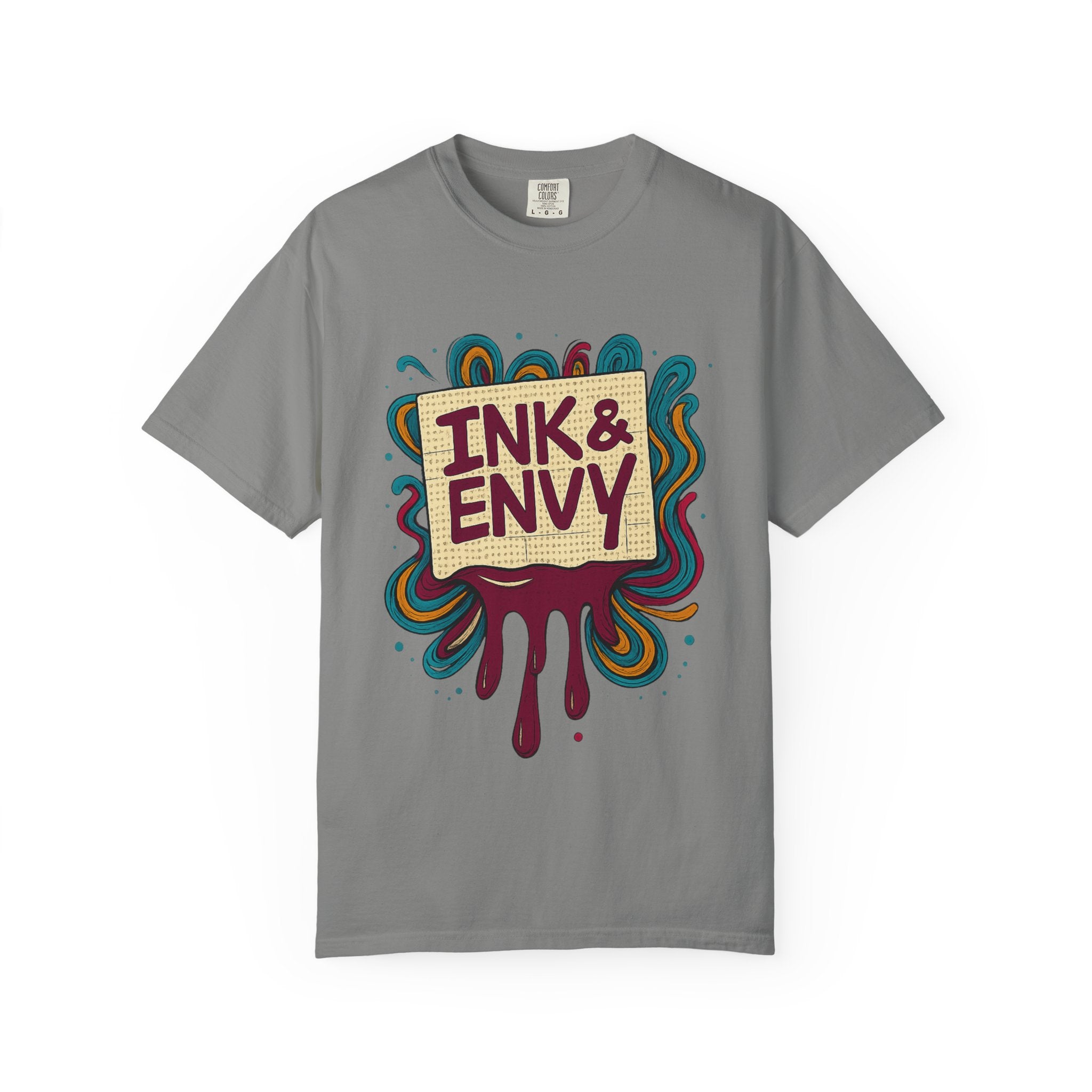 Ink & Envy T-Shirt | Colorful Graphic Tee, Unisex Apparel, Artistic Gift, Casual Wear, Creative Expression