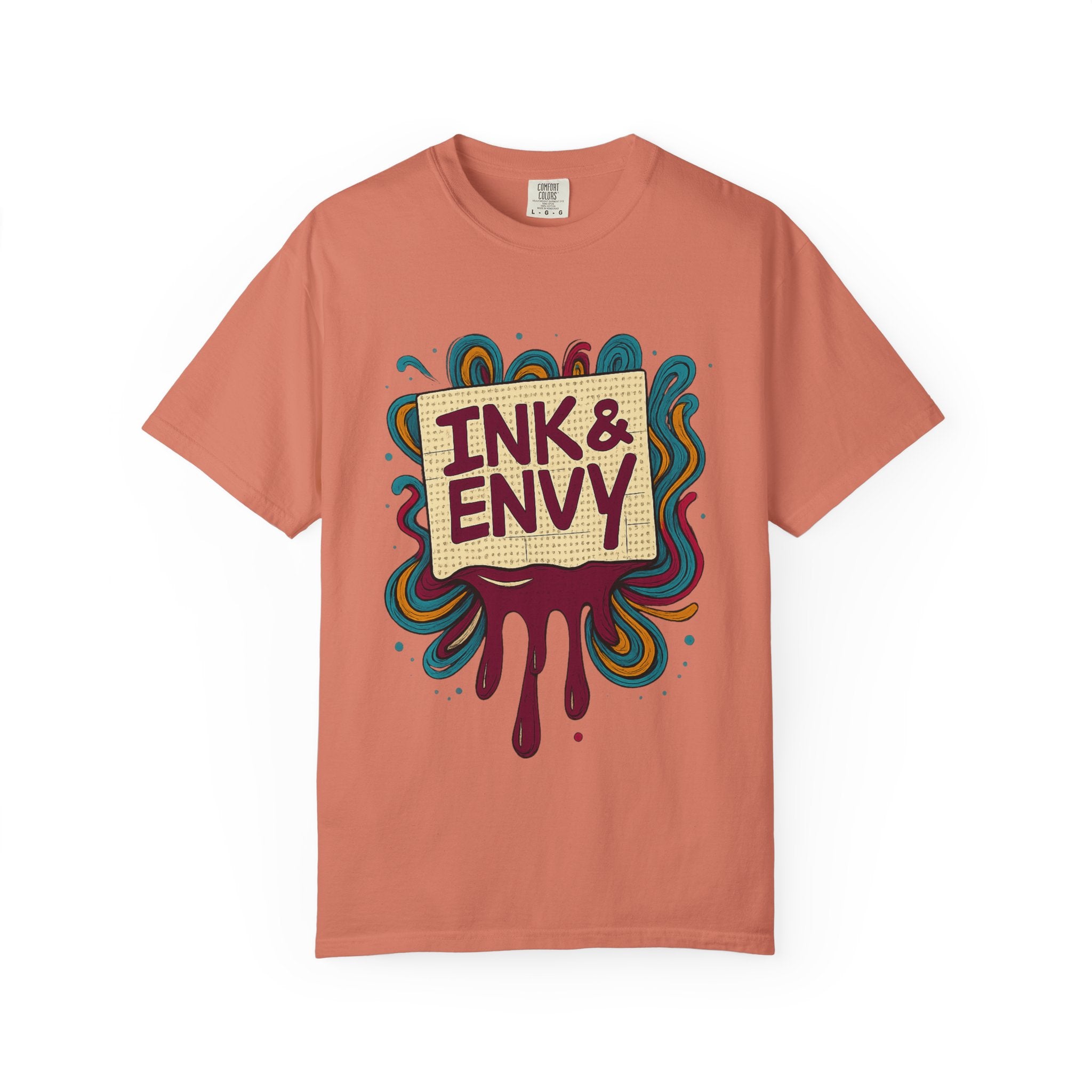 Ink & Envy T-Shirt | Colorful Graphic Tee, Unisex Apparel, Artistic Gift, Casual Wear, Creative Expression